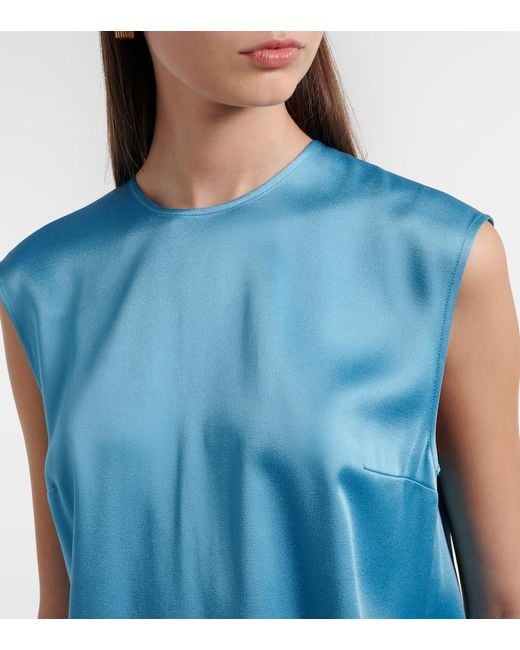 Stella McCartney Blue Satin Top