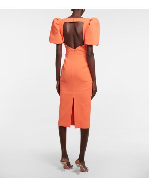 rebecca vallance orange dress Sirene Puff Sleeve Mini Dress Orange Rebecca Vallance