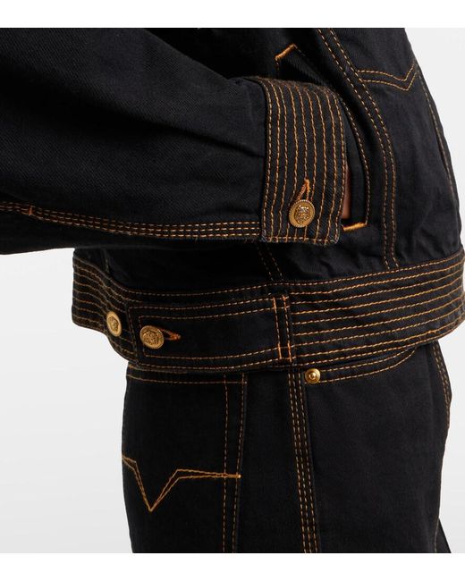 Versace Black Medusa Denim Jacket