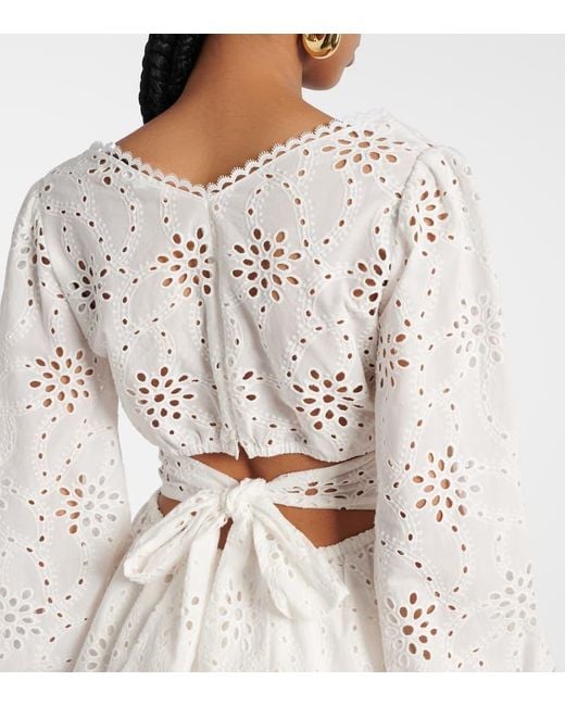 Alexandra Miro White Mariah Cotton Minidress