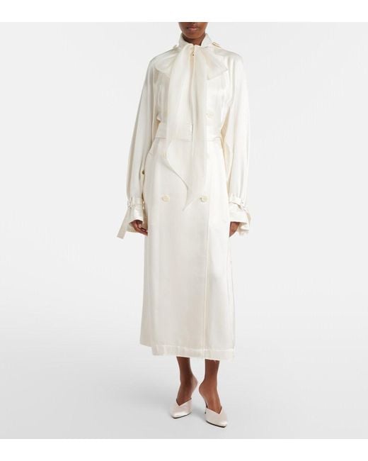 Herbert Levine White Sitting Pretty Satin Mules