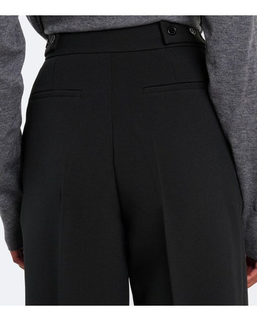 Frankie Shop Black Doyer Pleated Wide-Leg Pants