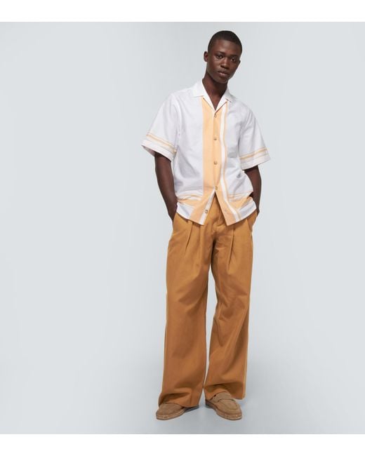 Linen Wide-leg Pants in Toffee (Brown 