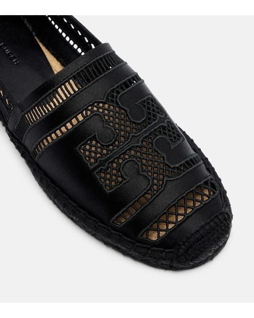 Tory Burch Black Open Weave Espdarilles