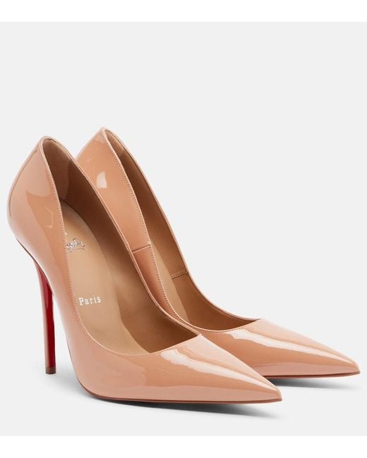 Christian Louboutin Brown Miss Z Patent Leather Pumps