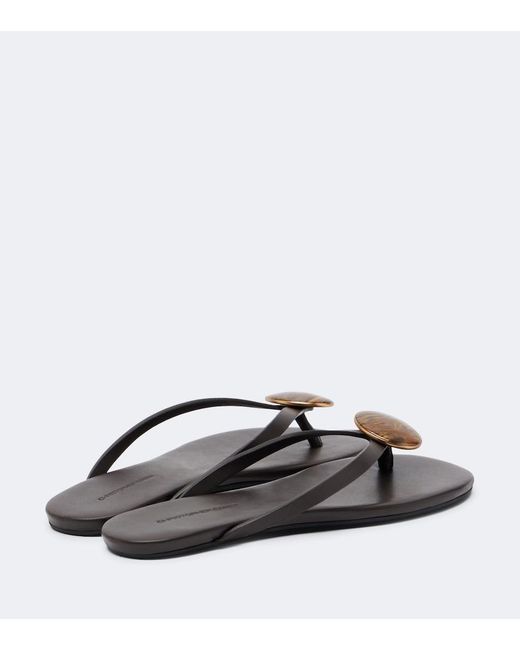 Christopher Esber Brown Aura Quartz Leather Thong Sandals