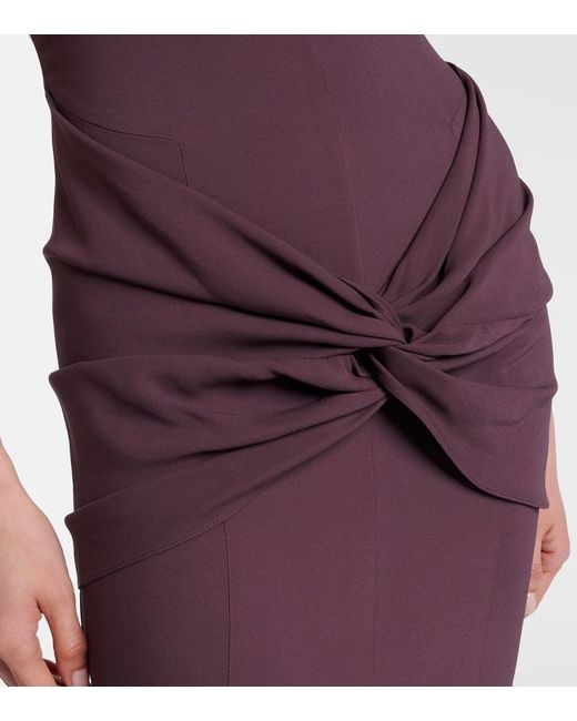 TOVE Purple Ames Gathered Jersey Maxi Dress