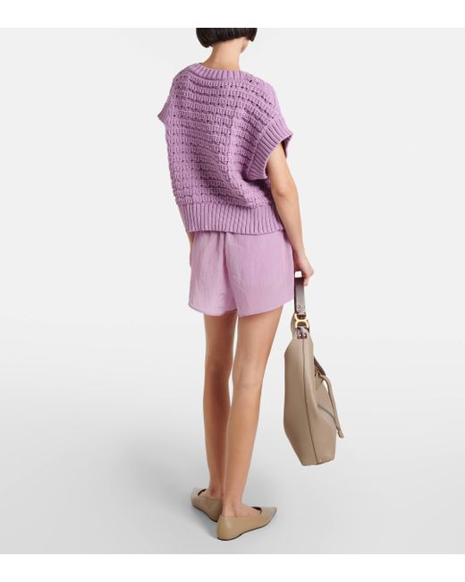 Varley Purple Fillmore Knitted Top