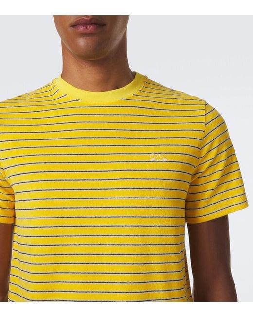 Loewe Yellow Striped Cotton-Blend Terry T-Shirt for men