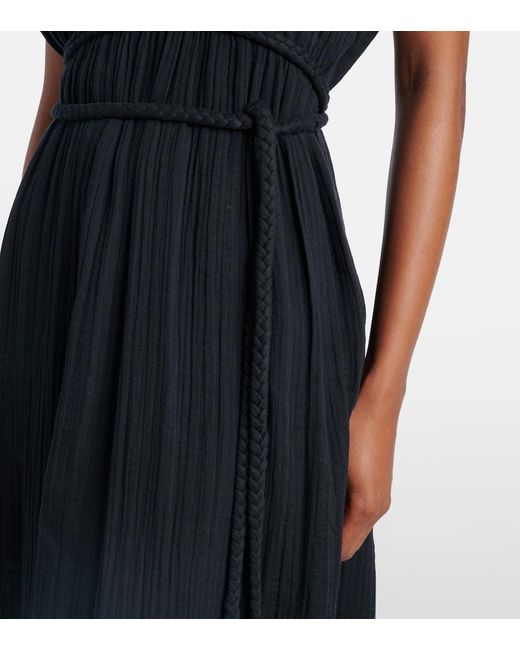 Isabel Marant Blue Joya Cutout Cotton Maxi Dress