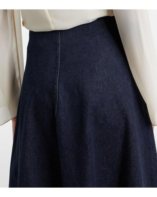 Altuzarra Blue Varda Denim Midi Skirt