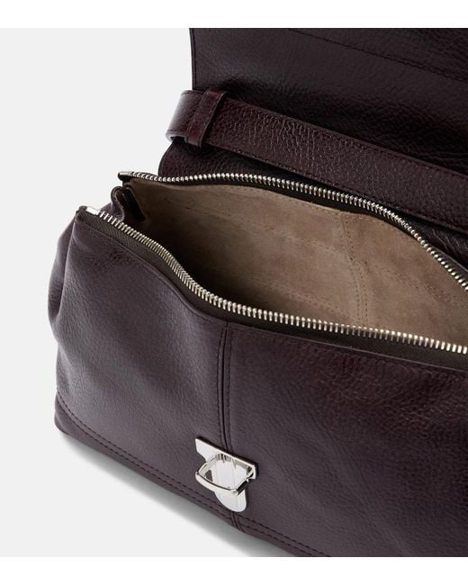 Lemaire Black Gear Small Leather Shoulder Bag