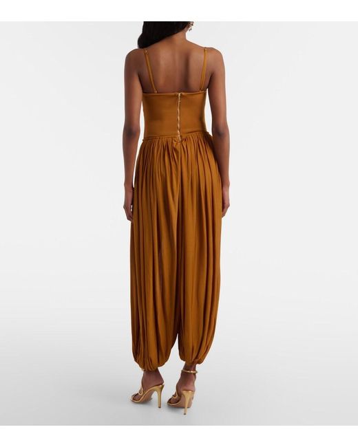 Mono Bustier Luna De Jersey Plisado Zimmermann de color Brown