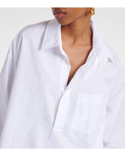 Chemise oversize en coton Balenciaga en coloris White