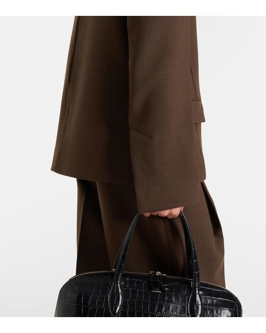 Totême Brown Pocket Crepe Top