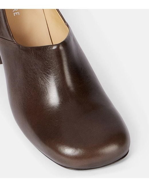 Lemaire Brown Anatomic 80 Leather Pumps