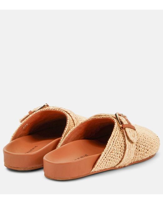Robert Clergerie Natural Quinta Raffia Mules