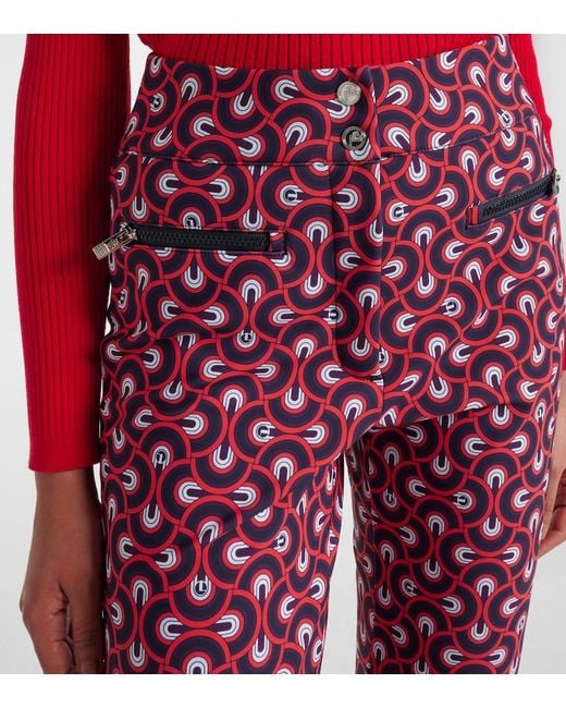Fusalp Red Diana Printed Ski Pants