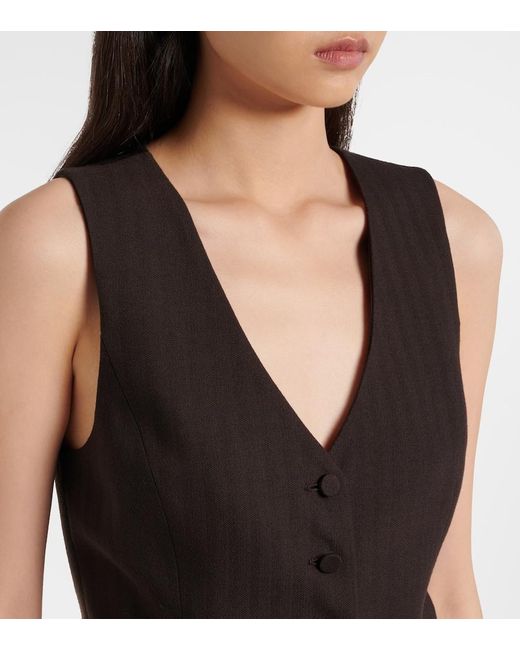 Gabriela Hearst Brown Wool Vest