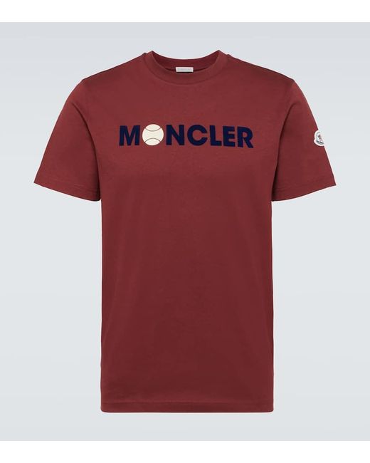 Moncler T-Shirt aus Baumwoll-Jersey in Red für Herren