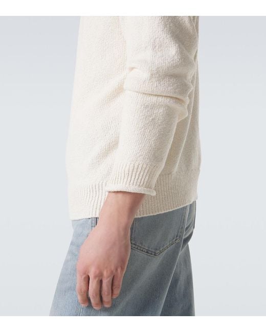 Umit Benan White Ricky Cotton Sweater for men