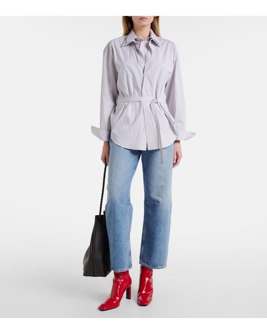 Citizens of Humanity Blue Miro High-Rise Cropped Barrel-Leg Jeans