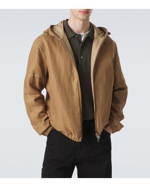 Moncler Brown Edit Linen Jacket for men