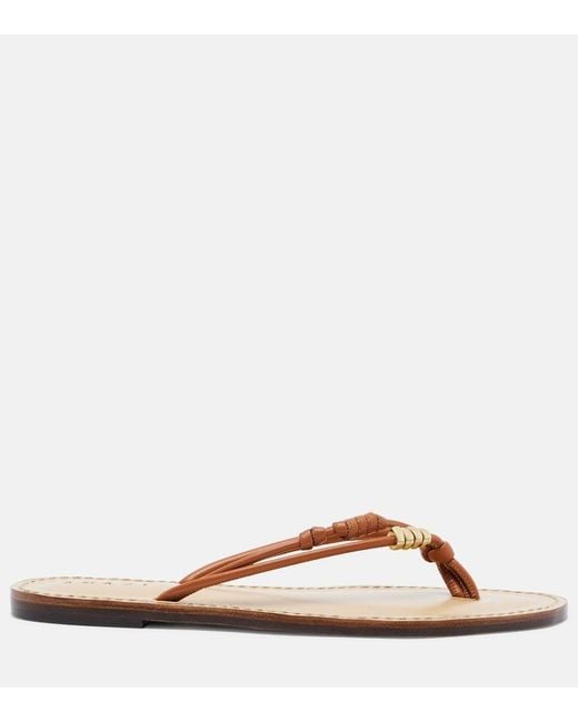 Amanu Brown Kiwayu Leather Thong Sandals