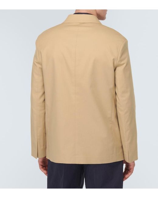 Lanvin Natural Deconstructed Cotton-Blend Blazer for men