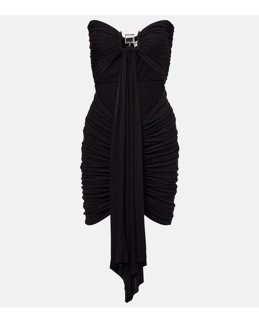 Christopher Esber Black Bezel Quartz Gathered Minidress