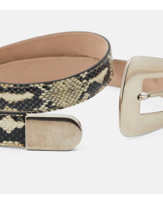 Khaite Natural Lucca Snake-effect Leather Belt