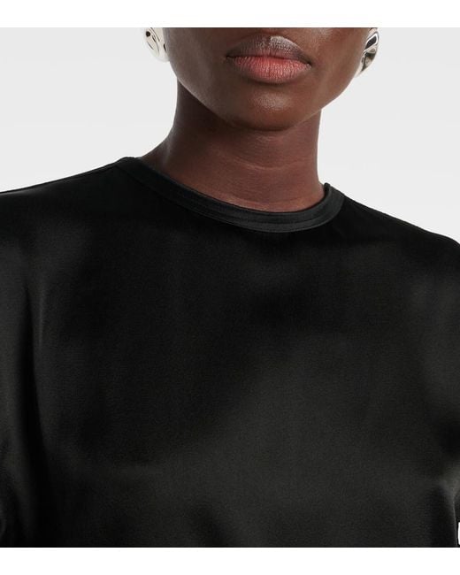 Victoria Beckham Black 'Gathered Waist' Dress