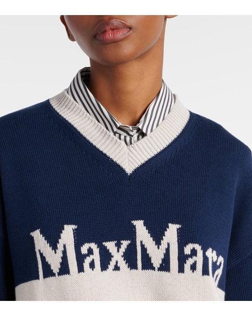 Max Mara Blue Luigi Cotton Sweater
