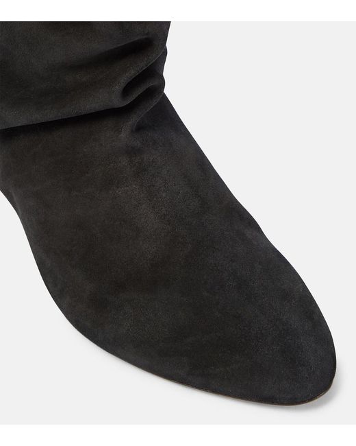 Isabel Marant Black Ankle Boots Reachi aus Veloursleder