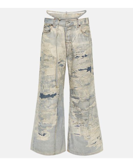 Acne Natural Repair Mid-rise Wide-leg Jeans