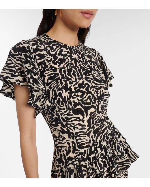 Ulla Johnson White Amaia Silk Crepe De Chine Midi Dress