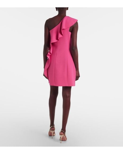 Max Mara Pink Giacomo Ruffled Sable Minidress