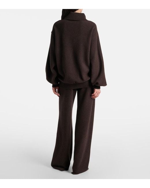 Loro Piana Black North Woods Oversized Wool-Blend Sweater
