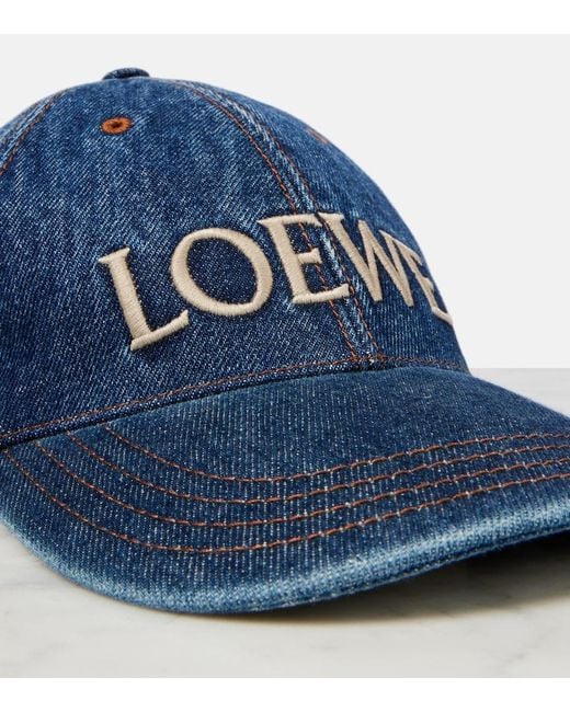 Loewe Blue Paula's Ibiza Logo Denim Baseball Cap