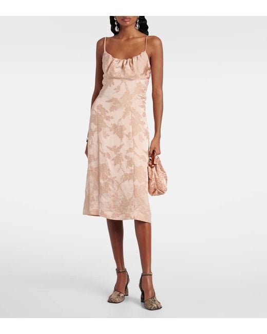 Robe En Jacquard A Fleurs Dries Van Noten en coloris Natural