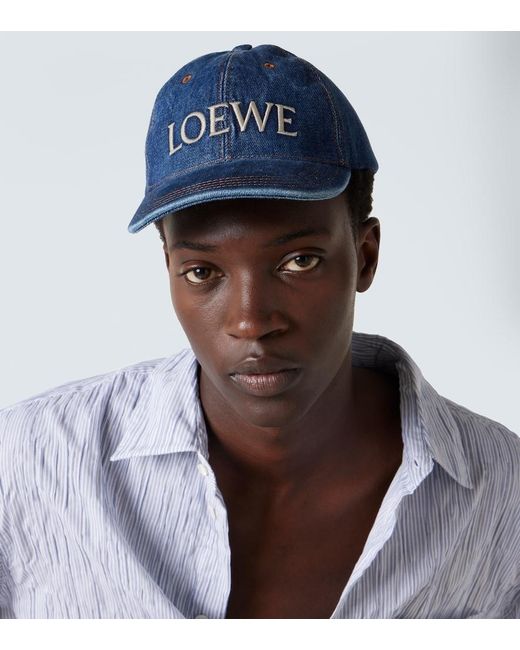 Loewe Baseballcap Aus Denim in Blue für Herren
