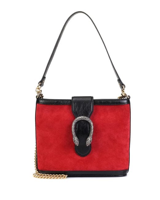 Gucci Dionysus Suede Bucket Bag in Red Lyst