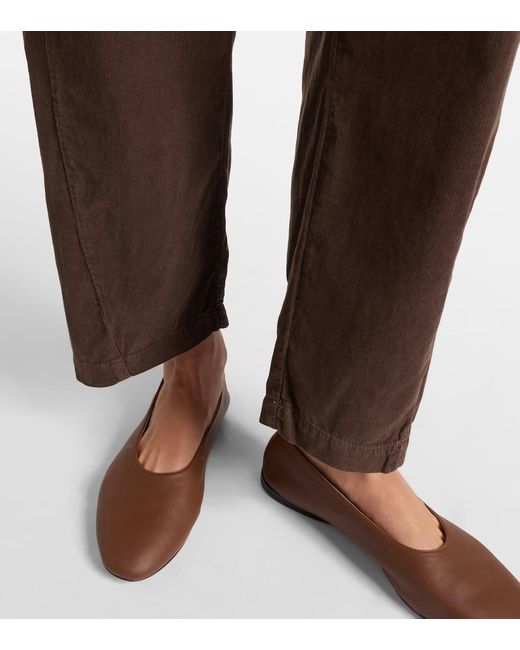 Velvet Brown Laney Cotton Straight Pants
