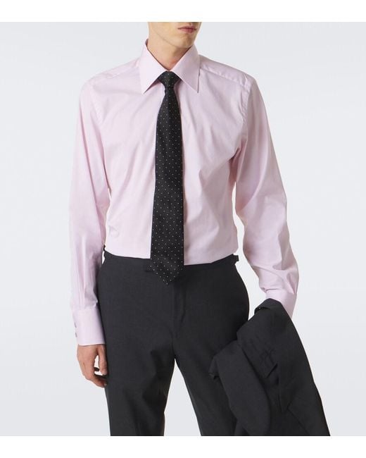 Tom Ford Pink Cotton Poplin Shirt for men
