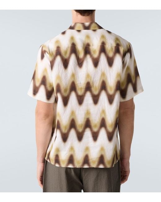 Camicia Da Bowling di Commas in Metallic da Uomo