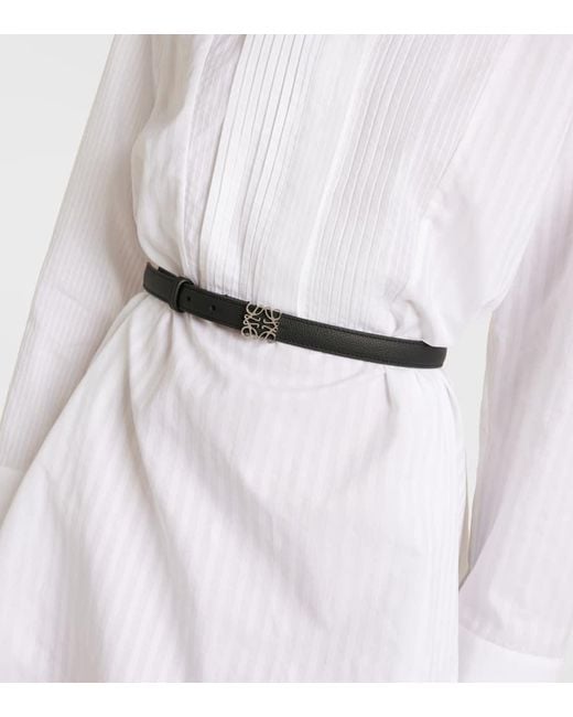 Cinturon Anagram de piel Loewe de color Black
