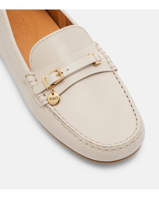 Tod's Brown Mokassins City Gommino Aus Leder