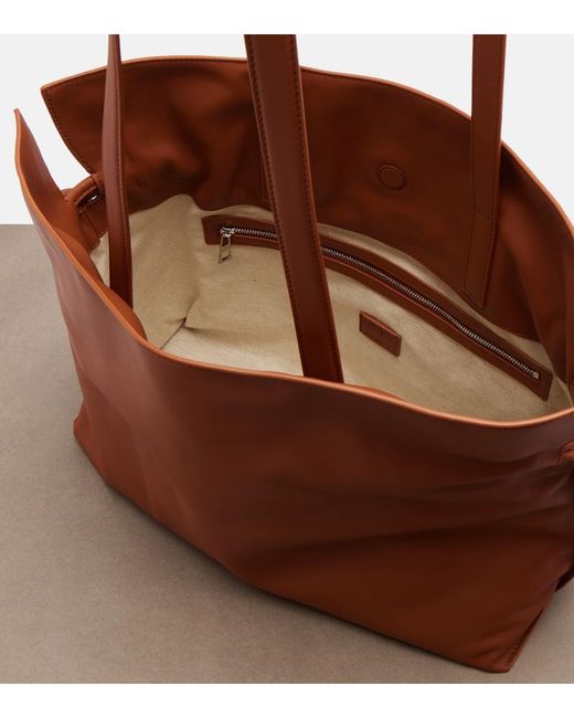 Loewe Brown Flamenco Large Leather Clutch