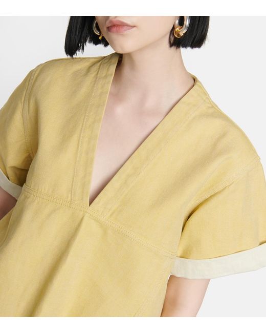Jil Sander Yellow Denim Blouse