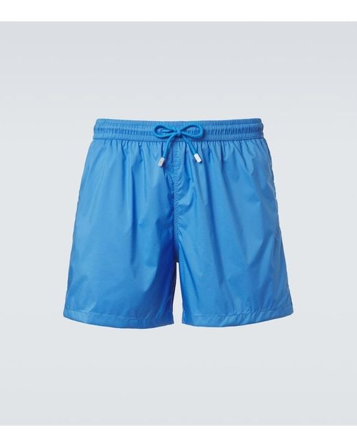 Fedeli Blue Madeira Swim Trunks for men